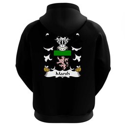 ScotsTee Shop Welsh Marsh (of Flint) Coat Of Arms Family Crest Welsh Hoodie Classic