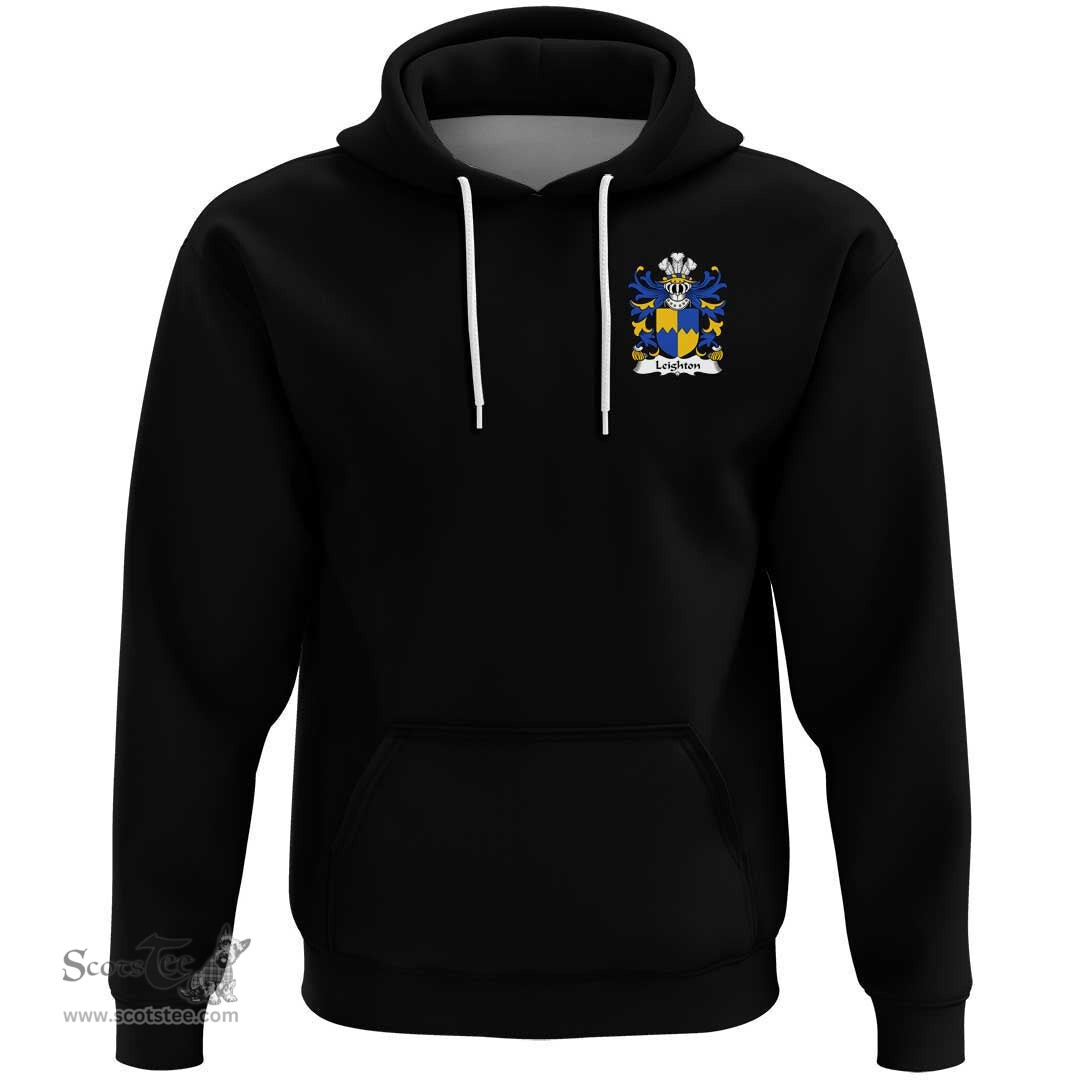ScotsTee Shop Welsh Leighton (of Leighton, Shropshire) Coat Of Arms Family Crest Welsh Hoodie Classic