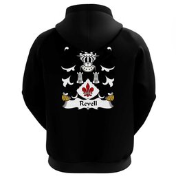 ScotsTee Shop Welsh Revell (of Cilgerran, Pembrokeshire) Coat Of Arms Family Crest Welsh Hoodie Classic
