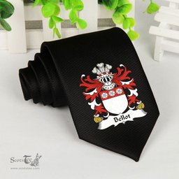 ScotsTee Shop Welsh Bellot Burton Denbighshire Coat of Arms Family Crest Welsh Neck Tie Black Tie