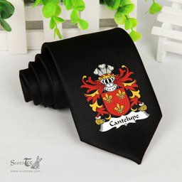 ScotsTee Shop Welsh Cantelupe Lord of Abergavenny Coat of Arms Family Crest Welsh Neck Tie Black Tie