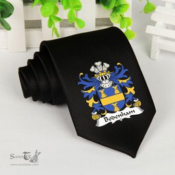 ScotsTee Shop Welsh Bodenham of Rotherwas Hereforshire Coat of Arms Family Crest Welsh Neck Tie Black Tie