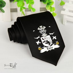 ScotsTee Shop Welsh Eidio WYLLT Lord of Llywel Breconshire Coat of Arms Family Crest Welsh Neck Tie Black Tie