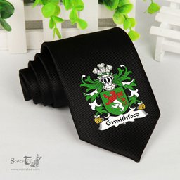 ScotsTee Shop Welsh Gwaithfoed of Powys Coat of Arms Family Crest Welsh Neck Tie Black Tie