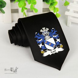 ScotsTee Shop Welsh Coel or Coilus self declared King of Britain Coat of Arms Family Crest Welsh Neck Tie Black Tie