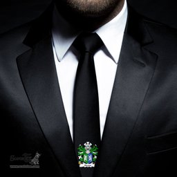 ScotsTee Shop Welsh Hector GADARN The Strong Coat of Arms Family Crest Welsh Neck Tie Black Tie