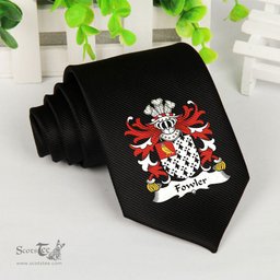 ScotsTee Shop Welsh Fowler Daughter m. Vaughan of Pant glas Coat of Arms Family Crest Welsh Neck Tie Black Tie