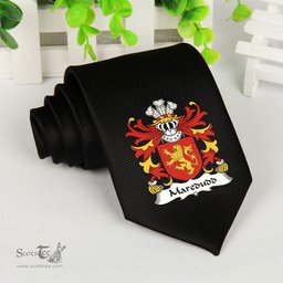 ScotsTee Shop Welsh Maredudd or Meredith AP BLEDDYN AP CYNFYN Coat of Arms Family Crest Welsh Neck Tie Black Tie