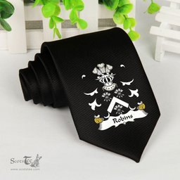 ScotsTee Shop Welsh Robins or Robinson Bishop of Bangor Coat of Arms Family Crest Welsh Neck Tie Black Tie