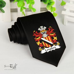 ScotsTee Shop Welsh Longford of Pembrokeshire Coat of Arms Family Crest Welsh Neck Tie Black Tie