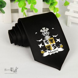 ScotsTee Shop Welsh Macsen WLEDIG Roman Emperor Maximus Coat of Arms Family Crest Welsh Neck Tie Black Tie