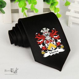 ScotsTee Shop Welsh Morda FRYCH lord of Cil y cwm Coat of Arms Family Crest Welsh Neck Tie Black Tie