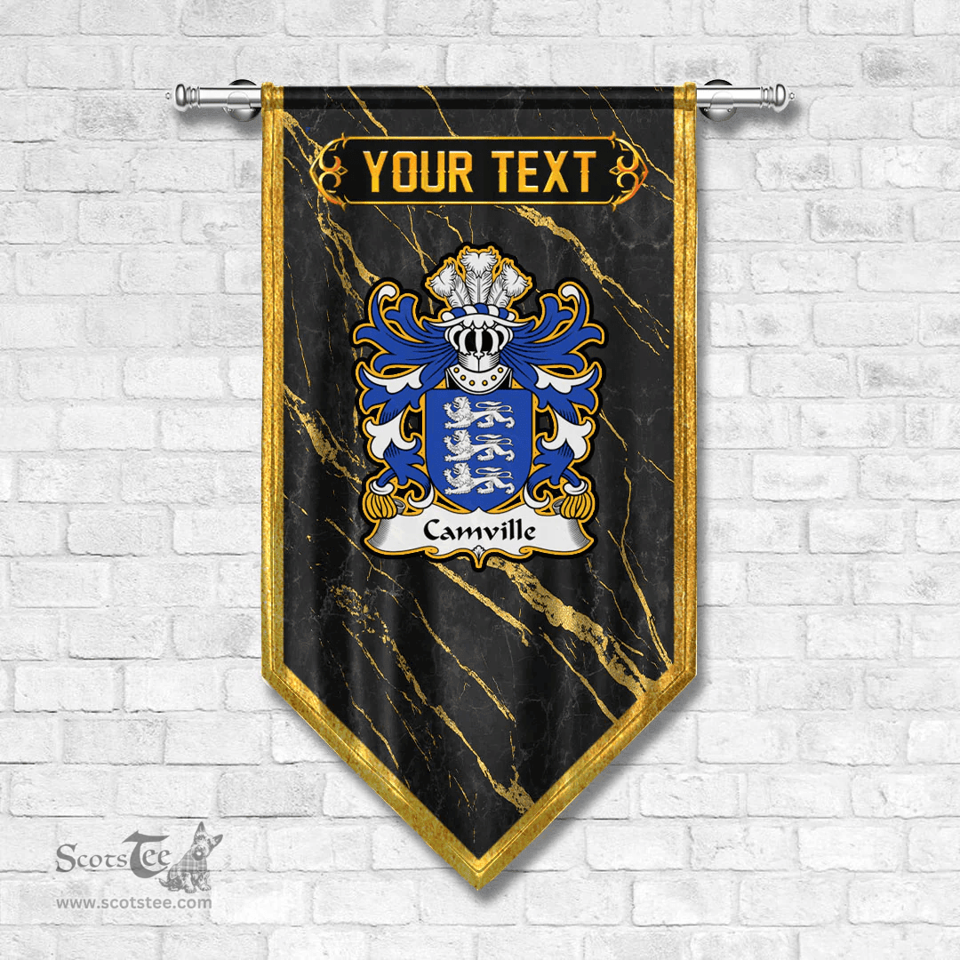 ScotsTee Shop Welsh Camville Lords of Llansteffan Coat of Arms Welsh Family Crest Welsh Gonfalon