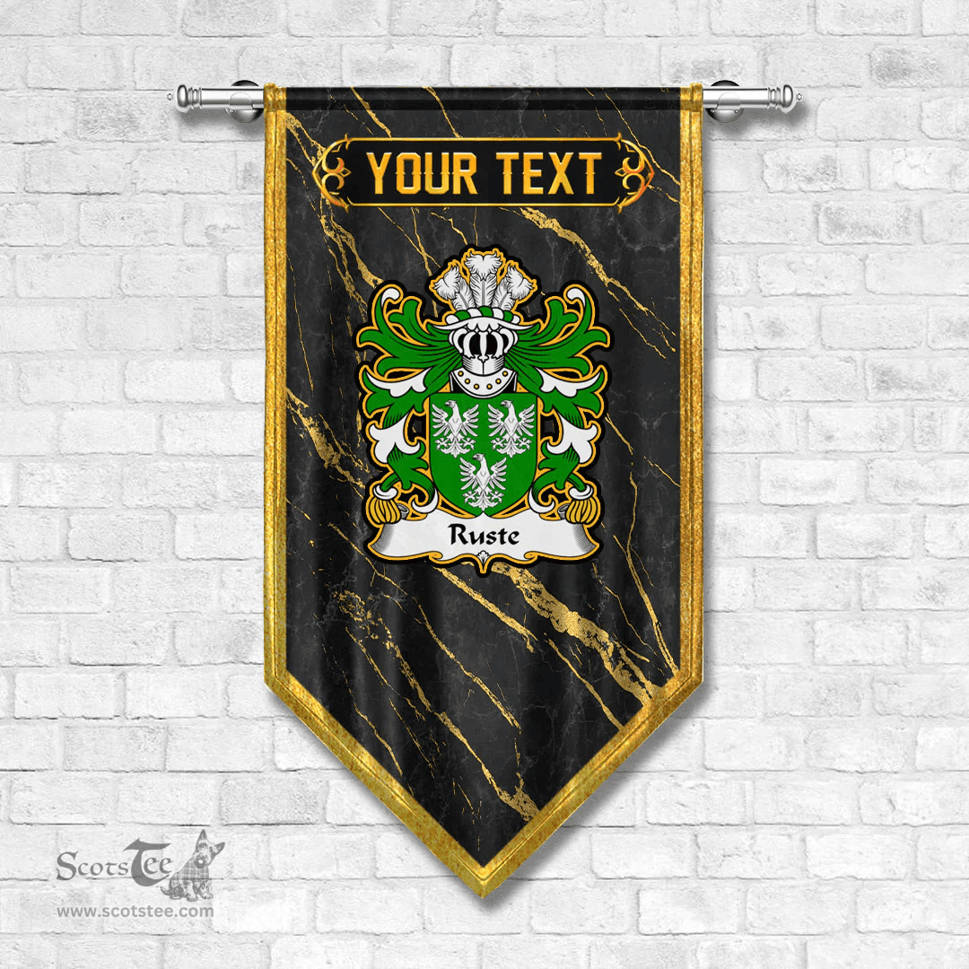 ScotsTee Shop Welsh Ruste of Abergwili Carmarthenshire Coat of Arms Welsh Family Crest Welsh Gonfalon