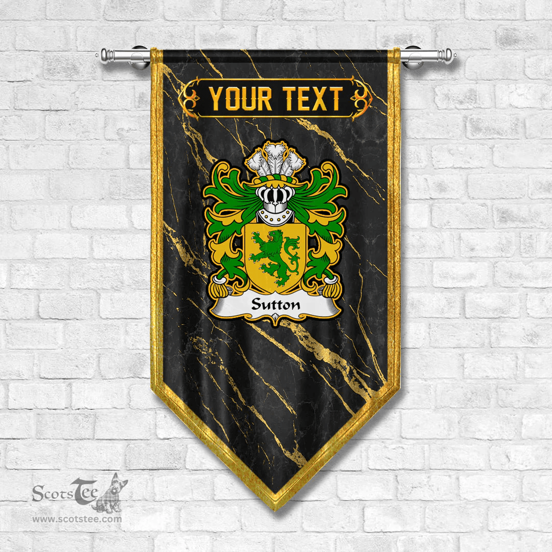 ScotsTee Shop Welsh Sutton of Haverfordwest Pembrokeshire Coat of Arms Welsh Family Crest Welsh Gonfalon