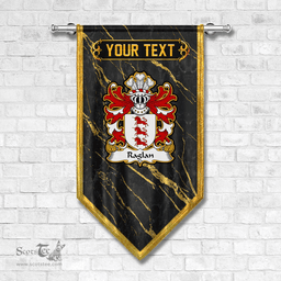ScotsTee Shop Welsh Raglan of Carn lwyd Llancarfan Glamorgan Coat of Arms Welsh Family Crest Welsh Gonfalon