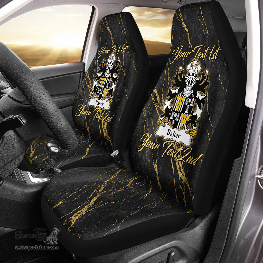 ScotsTee Shop Wales Baker of Abergavenny Coat of Arms Family Crest Welsh Car Seat Covers