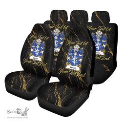 ScotsTee Shop Wales Cynan AB ELFYW Father of Marchudd Coat of Arms Family Crest Welsh Car Seat Covers
