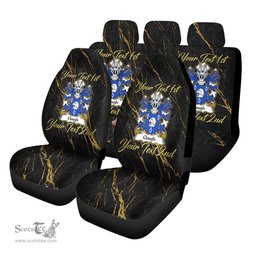 ScotsTee Shop Wales Clough of Denbighshire Coat of Arms Family Crest Welsh Car Seat Covers