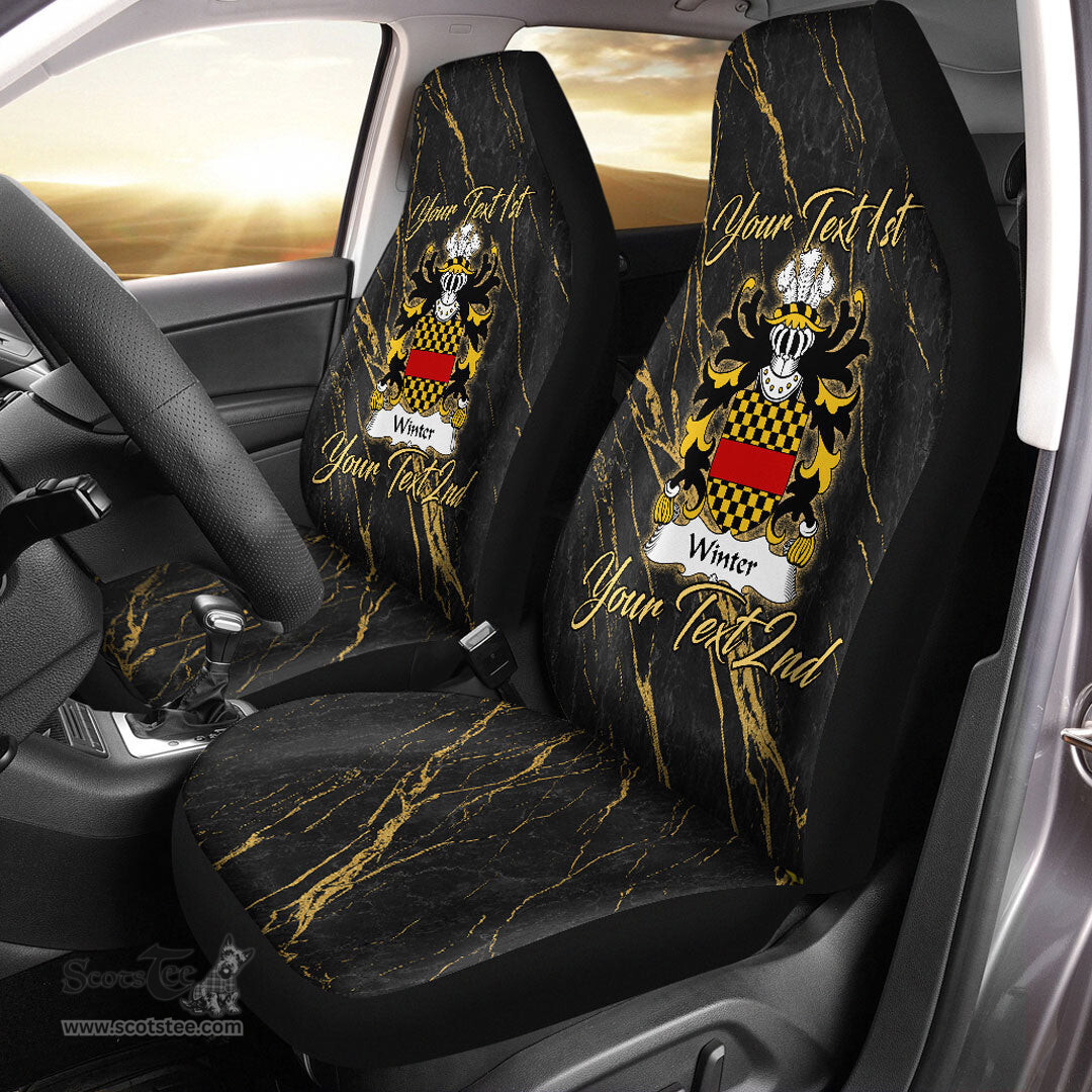 ScotsTee Shop Wales Winter of Llan gain Carmenthenshire Coat of Arms Family Crest Welsh Car Seat Covers