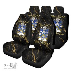 ScotsTee Shop Wales Tucker of Sealyham Pembrokeshire Coat of Arms Family Crest Welsh Car Seat Covers