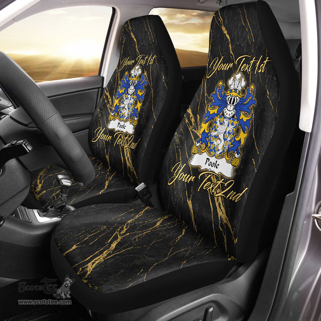 ScotsTee Shop Wales Poole of Hawarden Flint Coat of Arms Family Crest Welsh Car Seat Covers