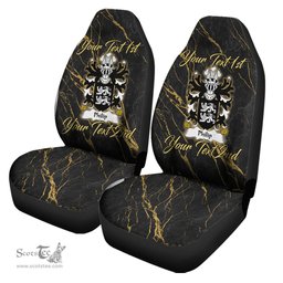 ScotsTee Shop Wales Philip AB IFOR Coat of Arms Family Crest Welsh Car Seat Covers
