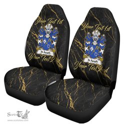 ScotsTee Shop Wales St Quintin of Tal y fan Glamorgan Coat of Arms Family Crest Welsh Car Seat Covers