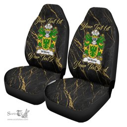 ScotsTee Shop Wales Wilkins of Glamorgan Coat of Arms Family Crest Welsh Car Seat Covers