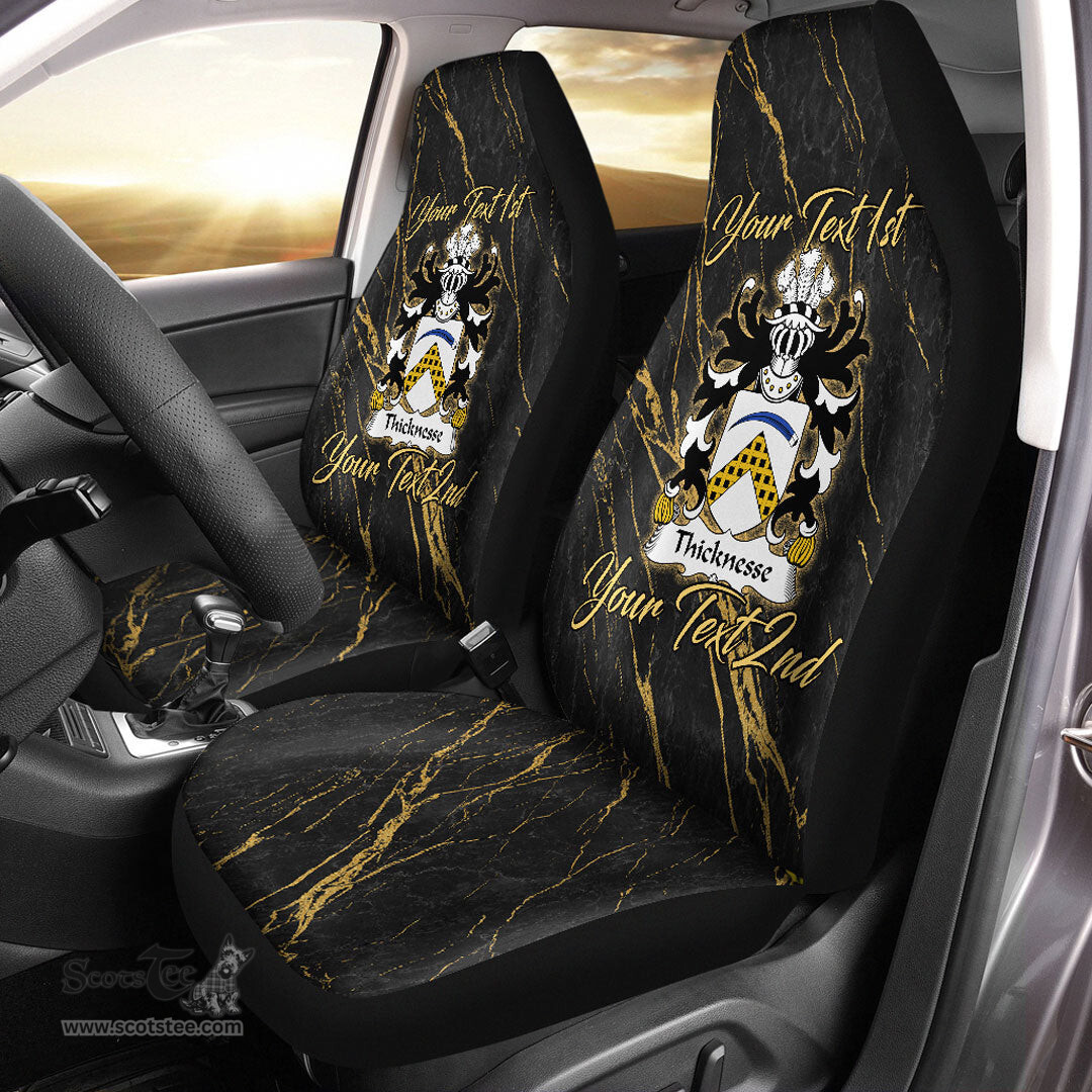 ScotsTee Shop Wales Thicknesse of Beaumaris Anglesey Coat of Arms Family Crest Welsh Car Seat Covers
