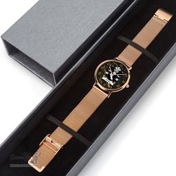 ScotsTee Shop Welsh Arthal or Arthgal Coat of Arms Family Crest Wales Watch Ultra-thin Stainless Steel Quartz Watch