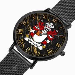 ScotsTee Shop Welsh Gloucester mother was heiress to Fitzhamon Coat of Arms Family Crest Wales Watch Ultra-thin Stainless Steel Quartz Watch