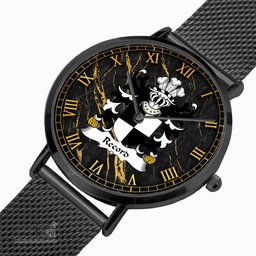 ScotsTee Shop Welsh Record of Tenby Pembrokeshire Coat of Arms Family Crest Wales Watch Ultra-thin Stainless Steel Quartz Watch