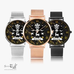 ScotsTee Shop Welsh Llywelyn AB EINION AP CELYNIN Coat of Arms Family Crest Wales Watch Ultra-thin Stainless Steel Quartz Watch