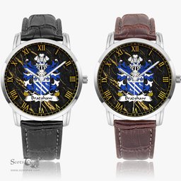 ScotsTee Shop Welsh Bradshaw of St. Dogmaels Pembrokeshire Coat of Arms Family Crest Wales Watch Instafamous Wide Type Quartz Watch