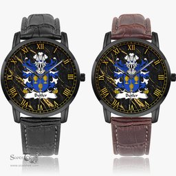 ScotsTee Shop Welsh Butler or le Boteler of Glamorgan Coat of Arms Family Crest Wales Watch Instafamous Wide Type Quartz Watch