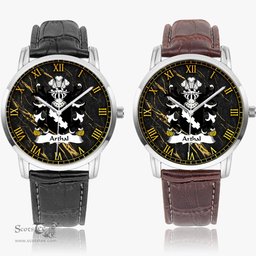 ScotsTee Shop Welsh Arthal or Arthgal Coat of Arms Family Crest Wales Watch Instafamous Wide Type Quartz Watch