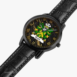 ScotsTee Shop Welsh Blaidd AB ELFARCH Coat of Arms Family Crest Wales Watch Instafamous Wide Type Quartz Watch
