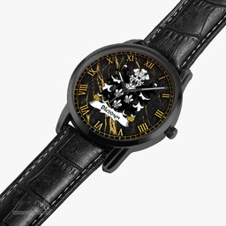 ScotsTee Shop Welsh Bleddyn AP BLEDRUS Coat of Arms Family Crest Wales Watch Instafamous Wide Type Quartz Watch