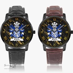 ScotsTee Shop Welsh Braose or Brewis Lords of Brecon Coat of Arms Family Crest Wales Watch Instafamous Wide Type Quartz Watch