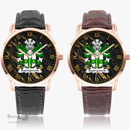 ScotsTee Shop Welsh Basingwerk Abbey Flint Coat of Arms Family Crest Wales Watch Instafamous Wide Type Quartz Watch