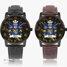 ScotsTee Shop Welsh Almer of Pant locyn Denbighshire Coat of Arms Family Crest Wales Watch Instafamous Wide Type Quartz Watch