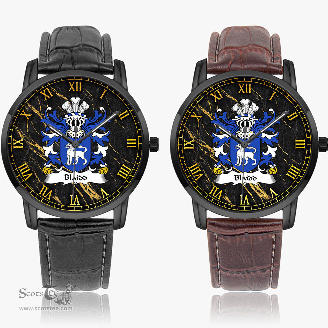 ScotsTee Shop Welsh Blaidd Y Blaidd Rhudd or Gest Coat of Arms Family Crest Wales Watch Instafamous Wide Type Quartz Watch