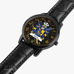 ScotsTee Shop Welsh Carne of Nash and Ewenni Glamorgan Coat of Arms Family Crest Wales Watch Instafamous Wide Type Quartz Watch