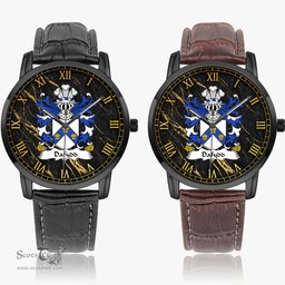 ScotsTee Shop Welsh Dafydd AP CARADOG Coat of Arms Family Crest Wales Watch Instafamous Wide Type Quartz Watch