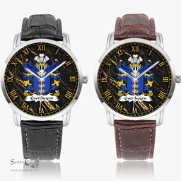 ScotsTee Shop Welsh Gwrtheyrn GWRTHENEU King of the Britons Coat of Arms Family Crest Wales Watch Instafamous Wide Type Quartz Watch