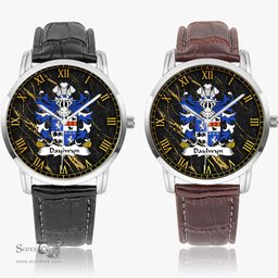 ScotsTee Shop Welsh Daylwyn or Bushe Coat of Arms Family Crest Wales Watch Instafamous Wide Type Quartz Watch