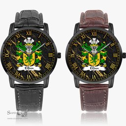 ScotsTee Shop Welsh Elfinn AP GWYDDNO Coat of Arms Family Crest Wales Watch Instafamous Wide Type Quartz Watch