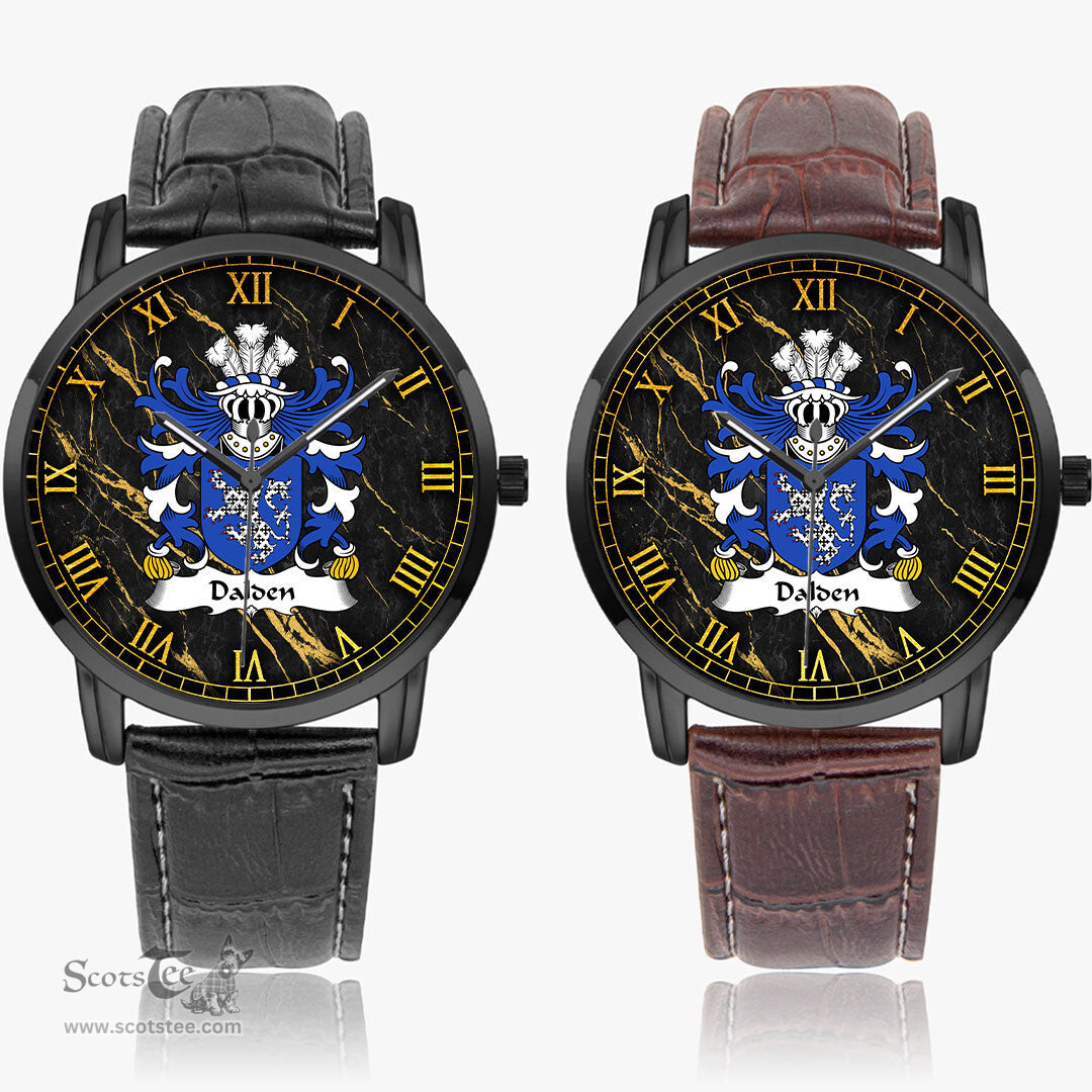 ScotsTee Shop Welsh Dalden of Penarth Glamorgan Coat of Arms Family Crest Wales Watch Instafamous Wide Type Quartz Watch