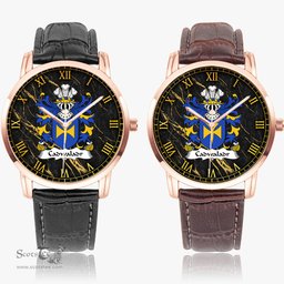 ScotsTee Shop Welsh Cadwaladr FENDIGAID King of Gwynedd Coat of Arms Family Crest Wales Watch Instafamous Wide Type Quartz Watch